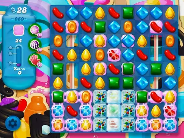 Candy Crush Saga Level 959. 