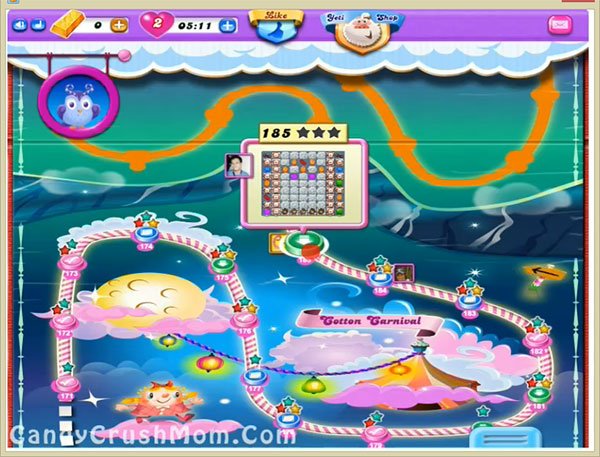 Tips And Walkthrough Candy Crush Dreamworld Level 185