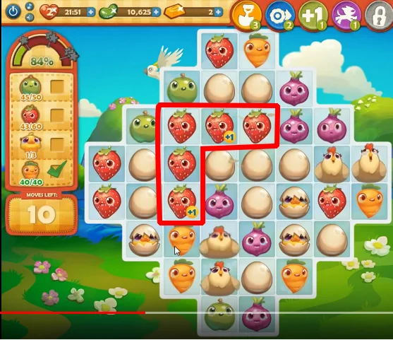 collect strawberry L shape