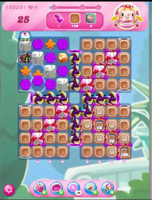 Tips and Walkthrough: Candy Crush Level 15222