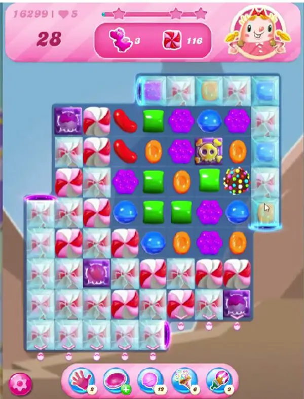 Tips and Walkthrough: Candy Crush Level 16299