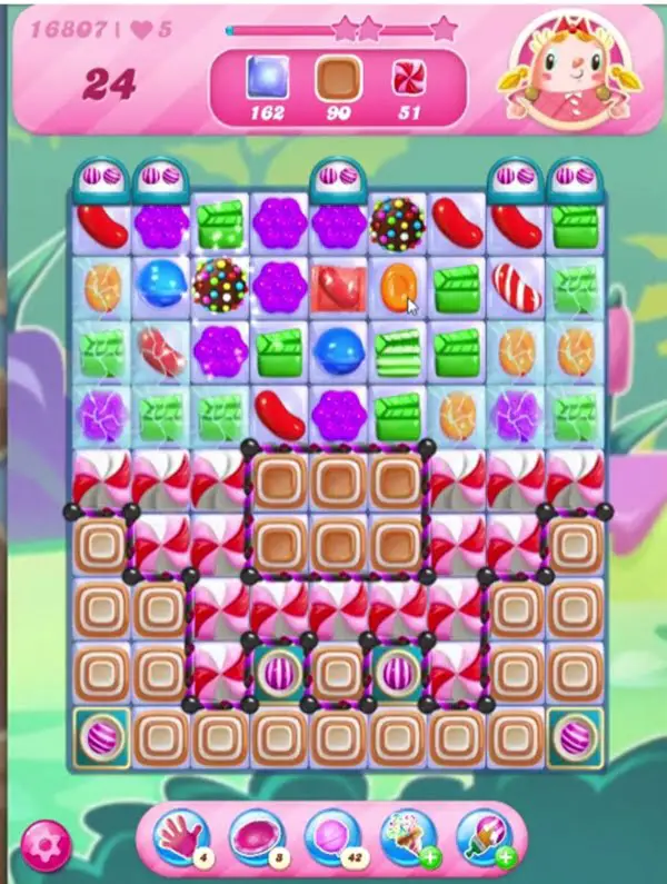 Tips and Walkthrough: Candy Crush Level 16807